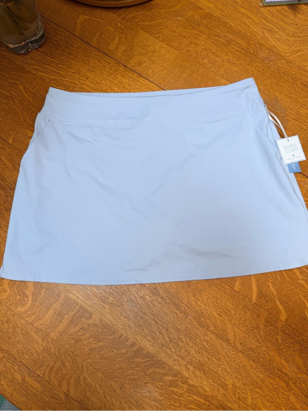 Sigrid Olsen Golf & Tennis Light Blue Women's Skort UPF50 XL NWT